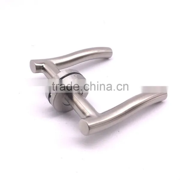 Solid Hollow Satin Stainless Steel T Handle Mortise Lever Hotel Room Door Lock Without Cylinder Lock Body photo-2