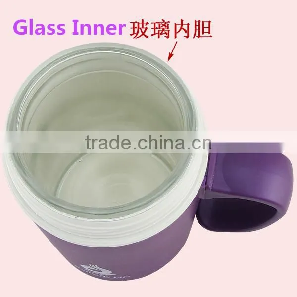 400ML Double Wall Glass Office Tea Mug photo-4