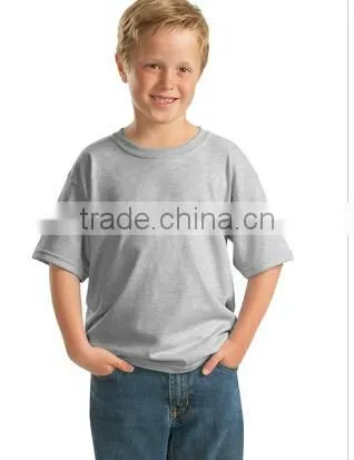 Seamless O Neck Boys Design Plain T-shirt 100% Cotton Boys T-shirt photo-3