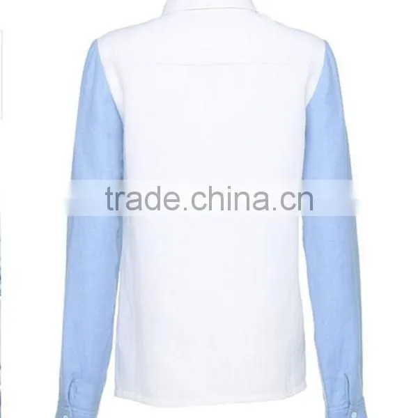 New Design Ladies Fashion Long Sleeves Allover Print Fabric Combination High Quality Direct Manufacture Flower Print Blouses photo-3
