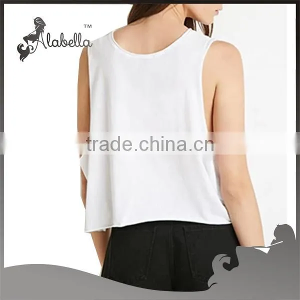 Crop Tops for Women 2015 Models Sleeveless Tops Bulk White Tank Tops photo-2