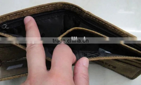 Fashion Direct Factory Hot Designer Brown Button Leather Luxury Purse photo-2