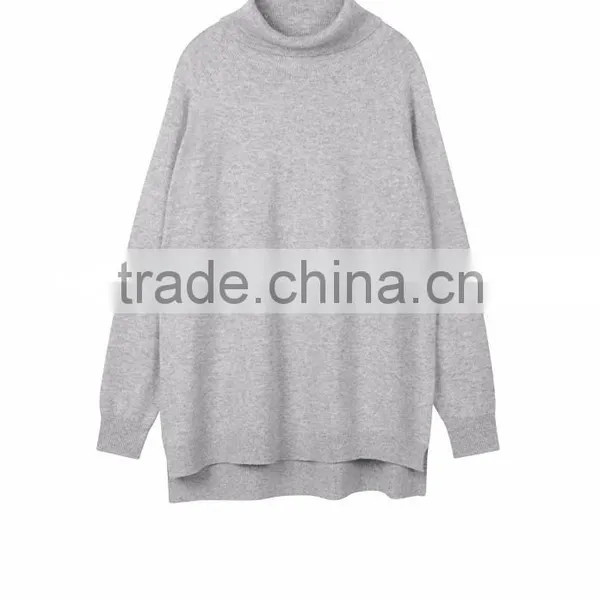 Unique Collar Long Line Cut Fashion Korean Sweaters Knitting Women Sweatshirt photo-3