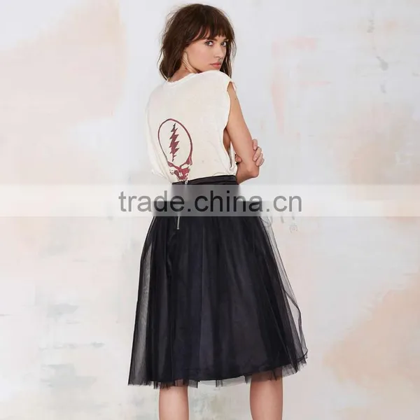 MGOO New Arrival Design Fashion Black Tutu Skirt For Women Voile Bell Ball Gown Skirts 15145B088 photo-5