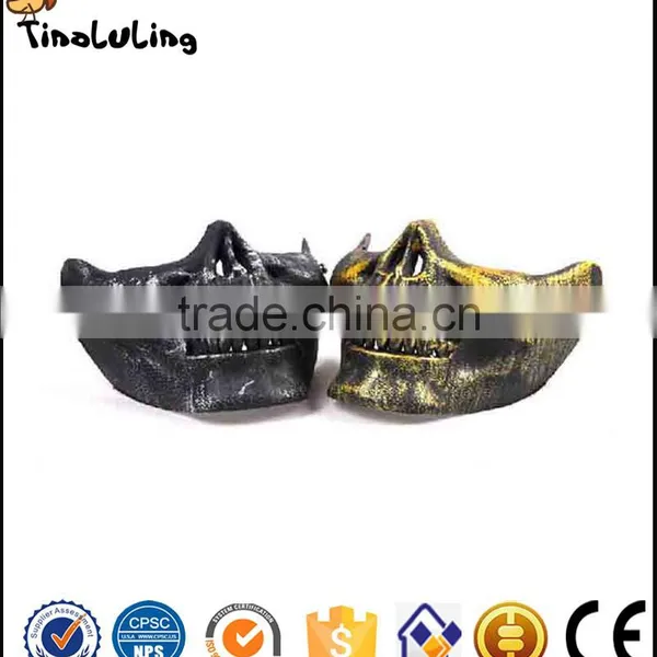 2017 New Popular Horror Halloween PVC Skeleton Skull Half Face Mask photo-3