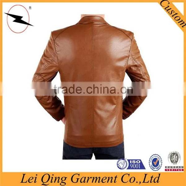 2017 Fashion Latest Designs Wholesale Leather Jacket Clothing pu Leather Coat photo-2