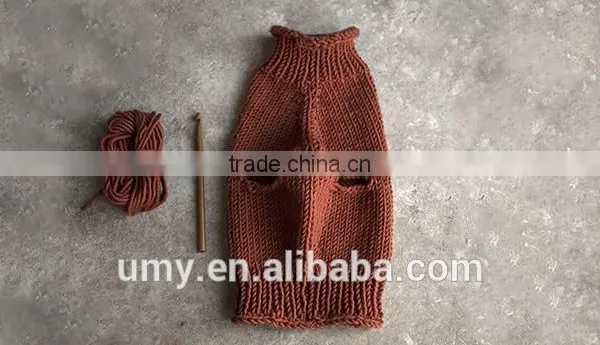 2017 Winter Hand Crochet Knit Dog Sweater photo-2