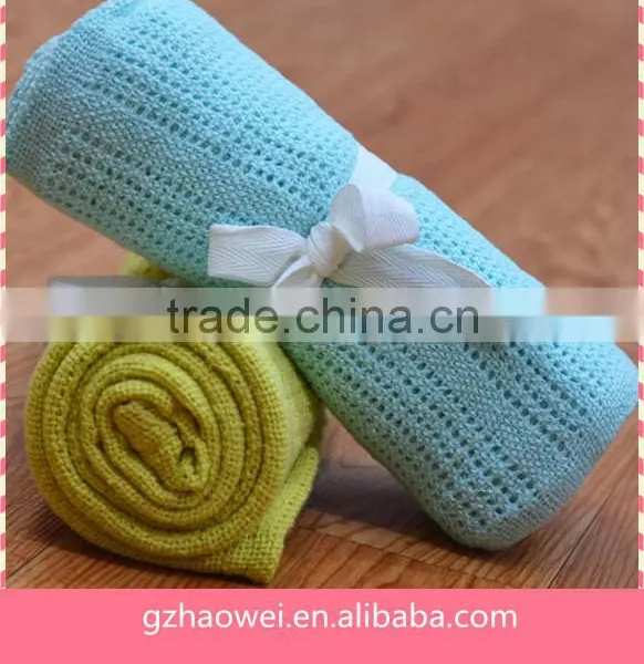 2016 Comfortable 100% Cotton Weave Baby Blanket Infant Blanket photo-2