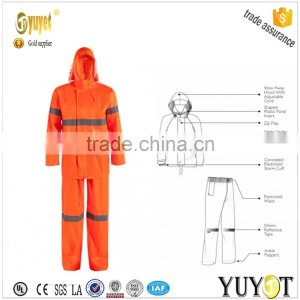 Promotional High Vis Raincoat With Reflective Strips