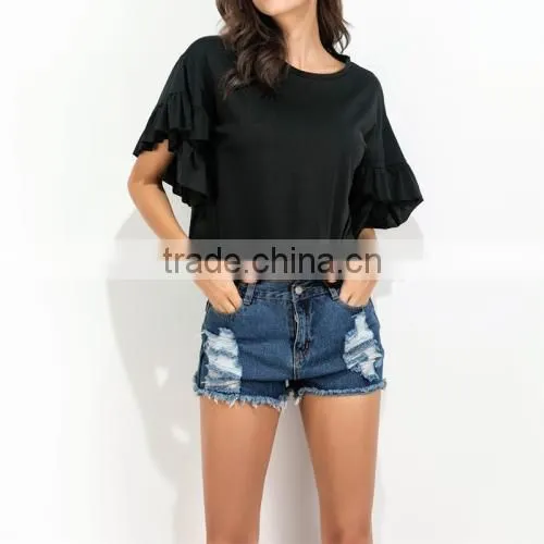 Wholesale New Model Cotton Women Short Sleeve T-Shirts photo-4