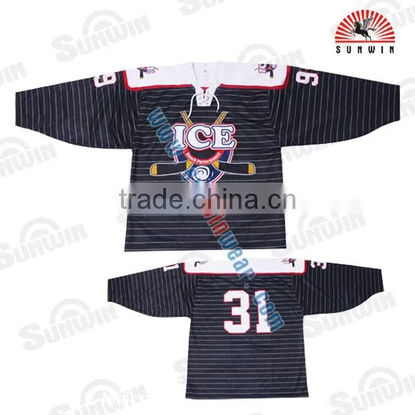 Custom-made Sublimation Printed Polyester Ice Hockey Jersey Wholesale photo-2