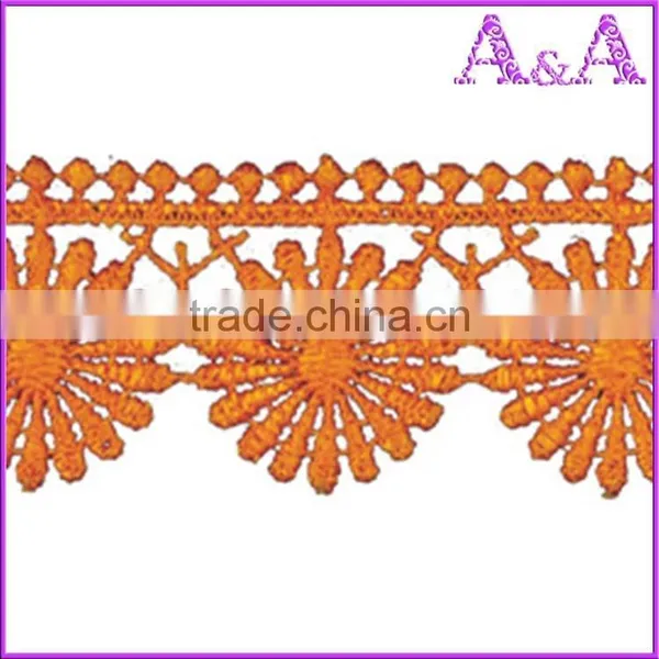 New Fashion Chemical Lace / Guipure Lace / Cupion Lace Fabric Hot Selling Blue Color Nylon Guipure Lace Fabric photo-6