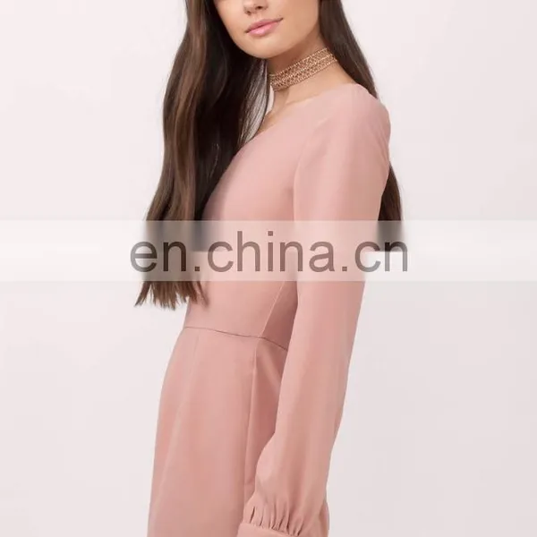 High Quality Blush Plain One Shoulder Adult Romper photo-2