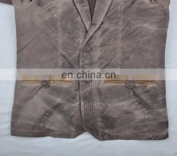 2015 Lastest Fashion Suit Style Slim Fit Leather Jacket photo-5