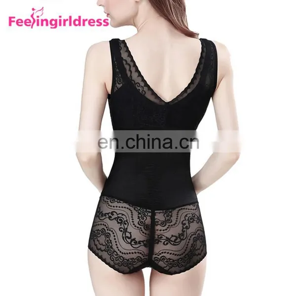 Latest Design Black Slimming Nylon V Neck Lace Underwear Body Shaper For Women Walmart photo-5