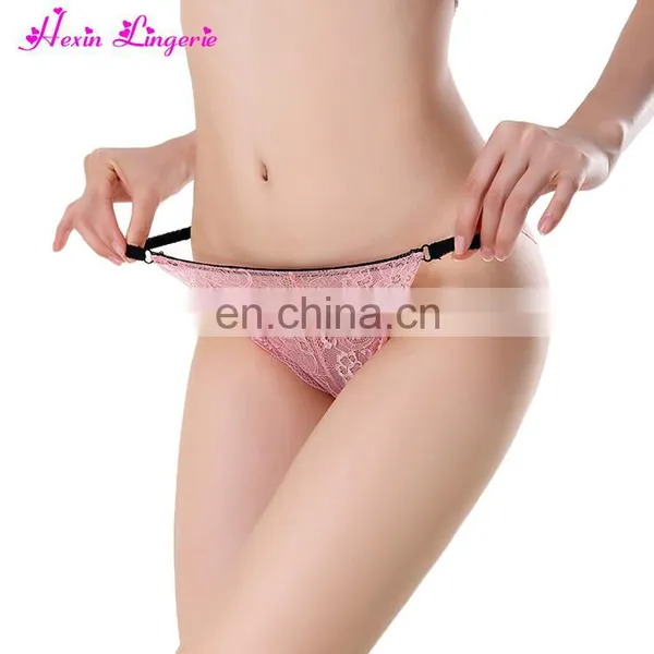 In Stocks Lace Pink Ice Silk Without Trace Breathable Transparent Sexy Panties