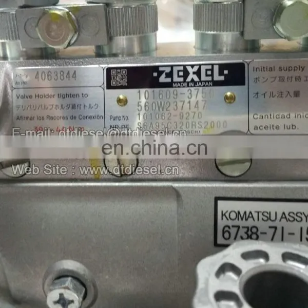 Original 101609-3750 560W237147 101062-9270 for PC220-6 photo-2