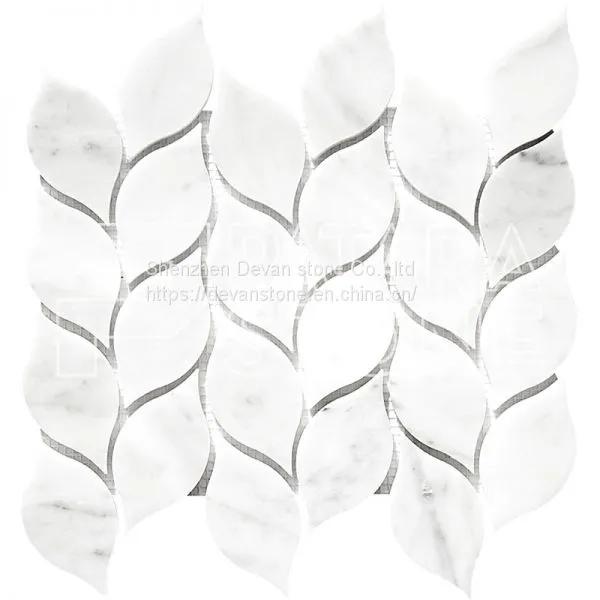 Carrara C White Marble Mosaic Tiles Backsplash Mosaic photo-3