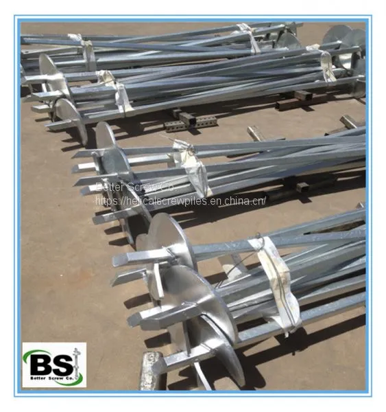 Square Helical Screw Piles for Anchoring Installation photo-4