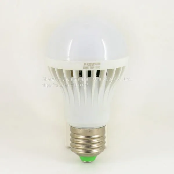 LED Sound+Light Sensor Control E27 5w 7w Automatic Smart Sensor White Lampada 220V LED Bulb Light photo-2