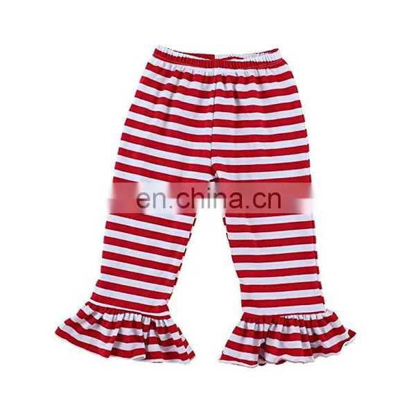 Infant/Toddler Girls Long Boutique Icing Ruffle Leggings Stripe Pants Cotton Bottoms Elastic Waist Trousers Age 1T-6Y photo-4