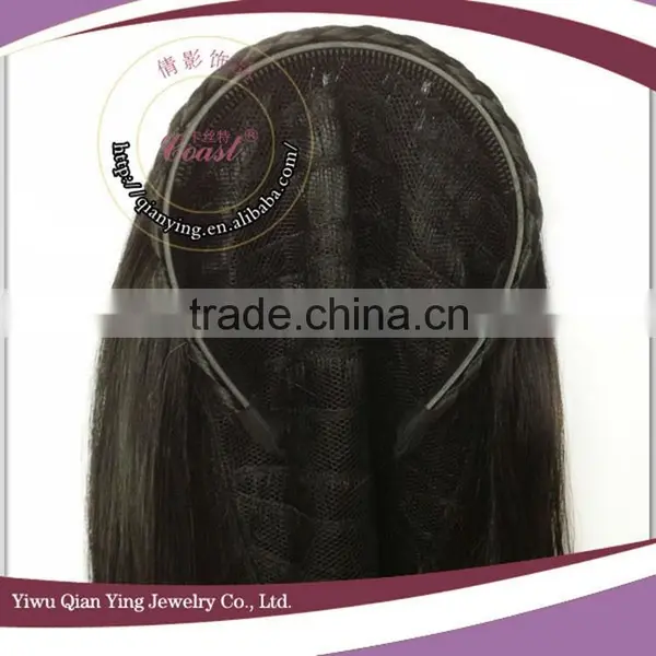 Sleek Natural Black Synthetic Hair Extensions With Headband for Black Hair photo-3