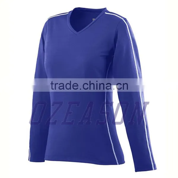 Wholesale Fashion Plain Long Sleeve Volleyball Jerseys for Women Supplier's Choice photo-2