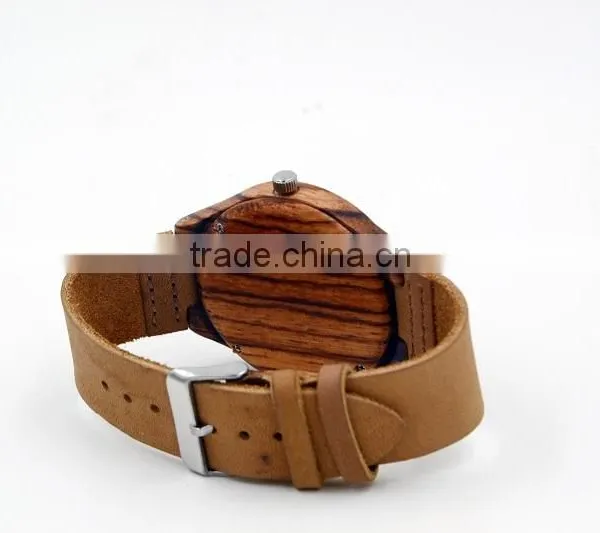 Hot Sale Cheap Wooden Watch Leather Strap Watch Mens Watches Natural Wooden Wrist Watch for Men or Women photo-6