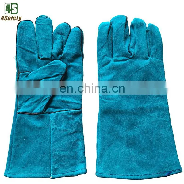 4SAFETY Long Cow Split Leather Work Welding Gloves Men For Europe Germany photo-2