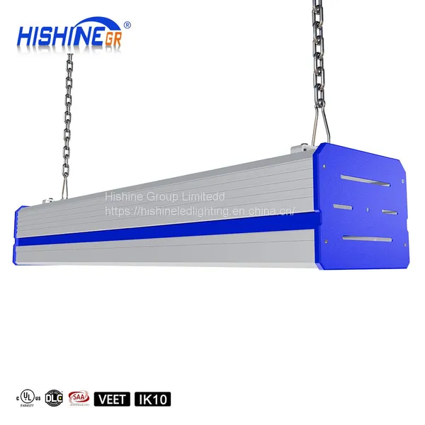 Hishine High Lumen 50W 100W 150W 200W 250W K1 With Dim or Motion Sensor 152 LM/W Industry Waterproof Led Linear High Bay Light photo-2