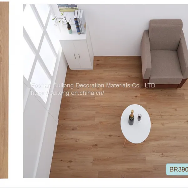 Wood Grain Vinyl Floor SPC Floor Plastic Back Dry Plastic Flooring Stone Plastic Sheet Flooring Foshan Nanhai Wholesale photo-2