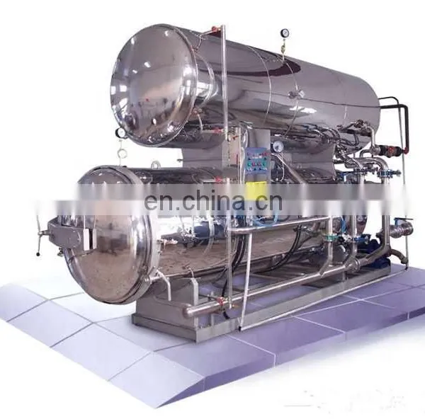 Latest Water Shower Type Horizontal Retort Sterilizer /steam Water Spray Autoclave for Food and Beverage