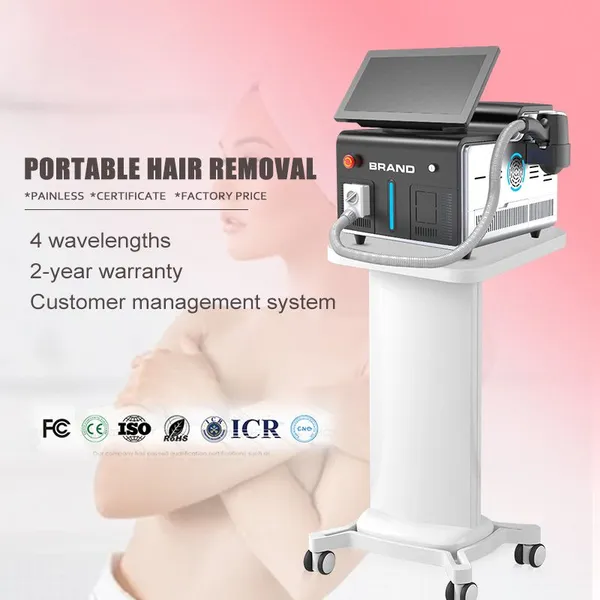 Portable 755nm 808nm 940nm 1064nm Diode Hair Removal Laser Machine photo-2