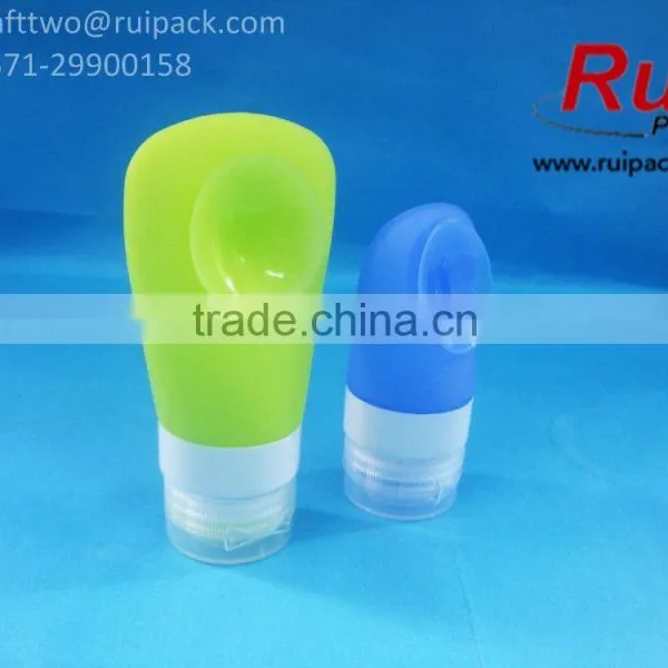 38ml 60ml Silicone Bottles With Sucker for Hand Soap/shampoo, Reuse Silicone Travel Bottles photo-3