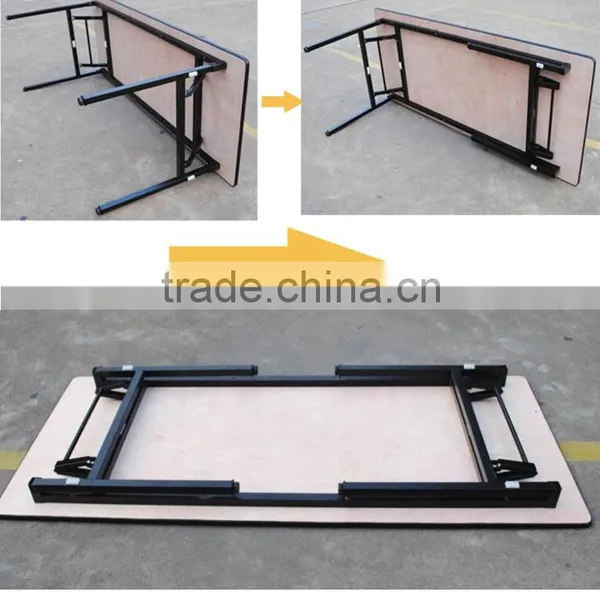 Wholesale Square Plywood Basswood Folding Dining Table For Hotel photo-5