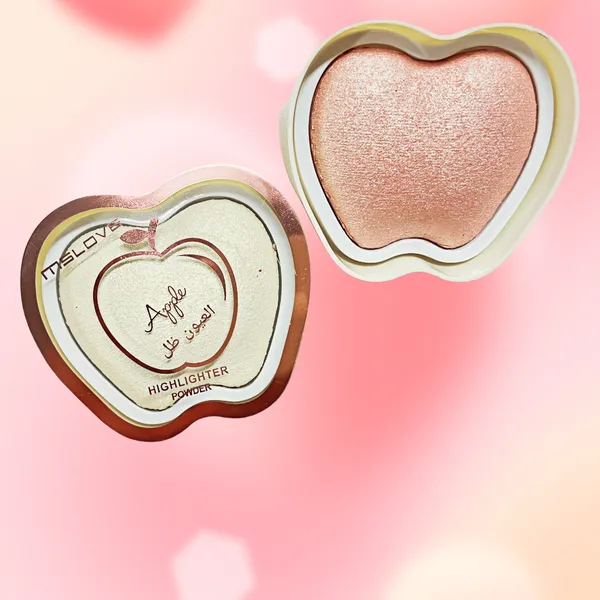 Factory OEM Apple Shape Make up Face Shimmer Highlighter Baked Powder Glow Loose Makeup Highlighter Powder Polvo De Cara photo-5