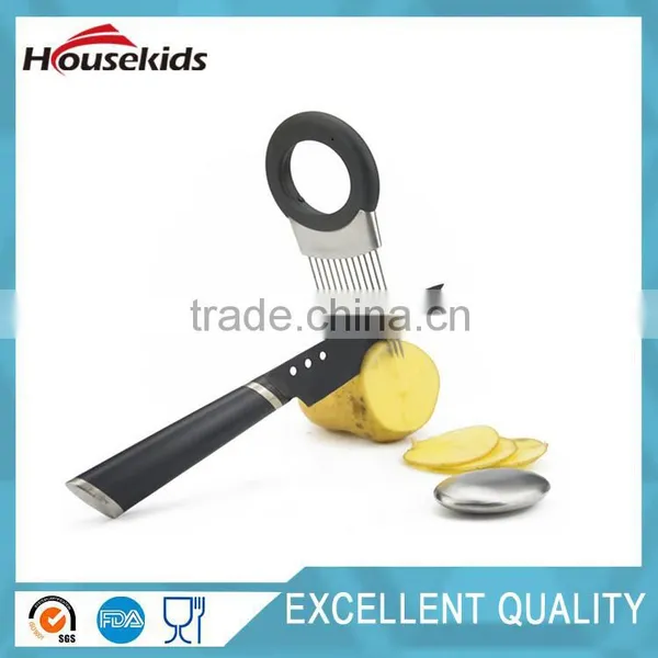 Onion Holder Odor Remover Onion Holder Slicing Guide Stainless Steel Prongs Holds to Slice & Aid Cutting photo-3