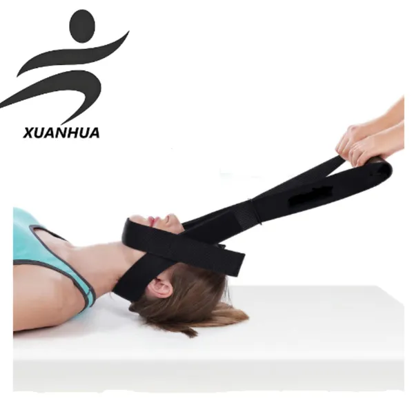 Neck Stretcher Strap, Spine Chiropractic Decompression Tool with Chin Belt, Cervical Neck Traction.