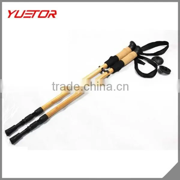 Inner Lock Shock Resistant Adjustable Aluminum Bamboo Trekking Pole Hiking Stick Quality Choice Supplier's Choi photo-2