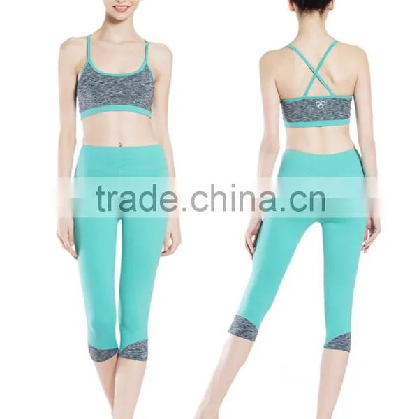 (OEM/ODM Factory)sports Bra Yoga Pants Gym Wear for Women