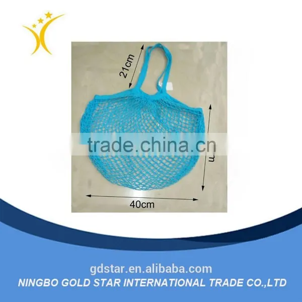 Cotton Mesh Sport Drawstring Net Shopping Bag