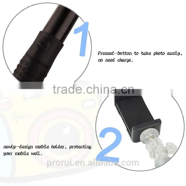 2016 Innovative Wired Control Selfie Stick With Colorful Cable for Smartphone photo-6