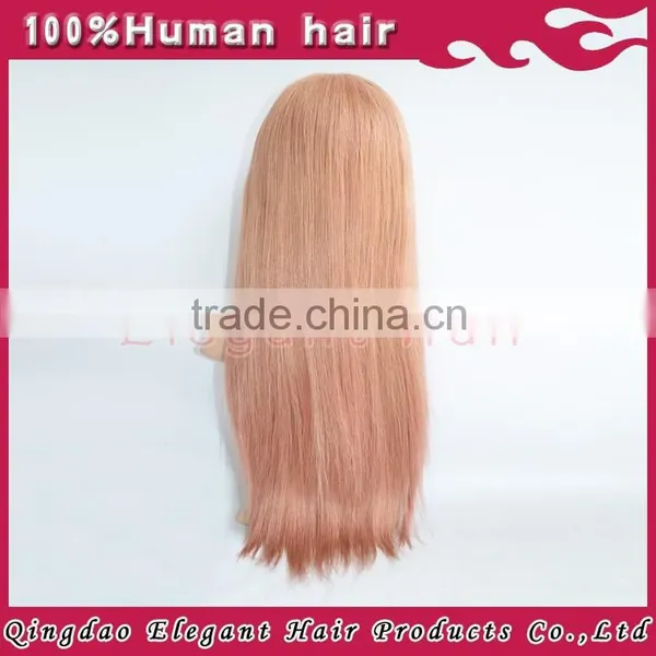 Natural Straight Freestyle Parting Red Full Lace Wig for Women 20inch Long Brazilian Hair Red Wig photo-6