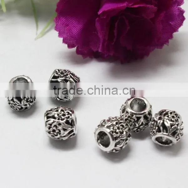 Round Zinc Alloy Anti-Silver Pdora Bracelet Beads photo-6