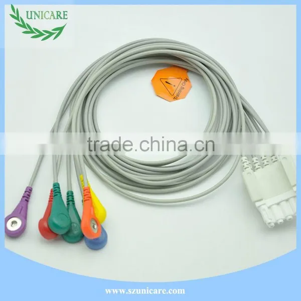 High Quality ECG M1673A Snap Type 3 Leadwires ECG Cable photo-3