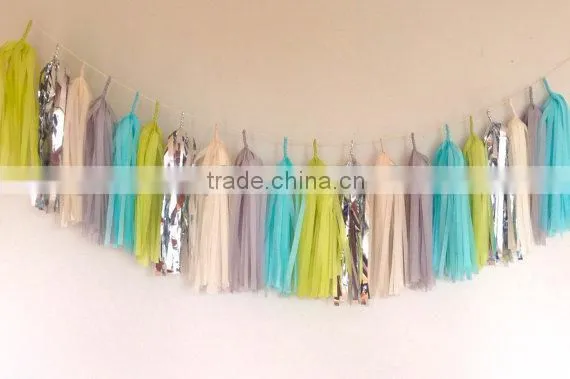paper tassel garland decoration for photo shoot background photo studio background wedding background