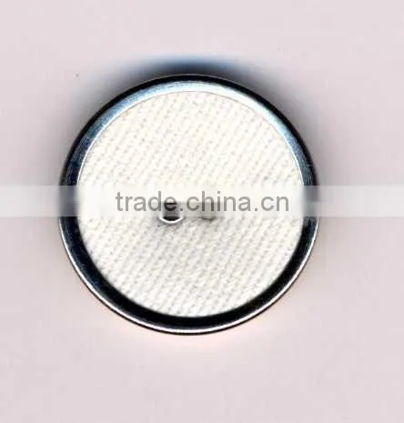Fabric Covered Button With Metal Ring and Two Eyelets -- F1408 photo-3