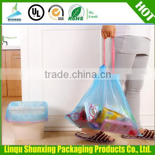 Top Seller HDPE Drawstring Garbage Bag for Roll With High Quality photo-6