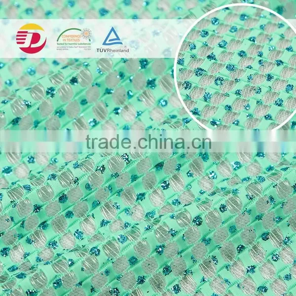 New Design Green Design Shinning Eco-friendly Good Quality Lace Fabric photo-5