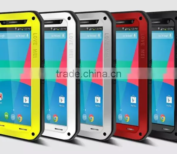 Original Love Mei Waterproof Shockproof Metal Powerful Gorilla Glass Hybrid Phone Cover Bag Case For Motorola Nexus 6 TB-0147 photo-6